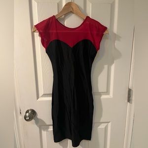 American Apparel never worn black and red body suit/maxi dress!